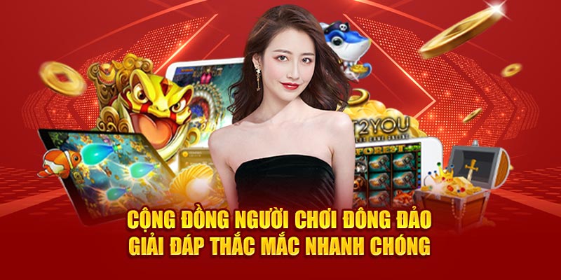 Cộng đồng người chơi đông đảo giải đáp thắc mắc nhanh chóng 